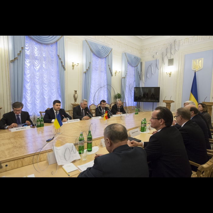Зустріч Голови ВР України Володимира Гройсмана з делегацією Комітету німецького Бундестагу у справах Європейського Союзу на чолі з Гюнтером Кріхбаумом
