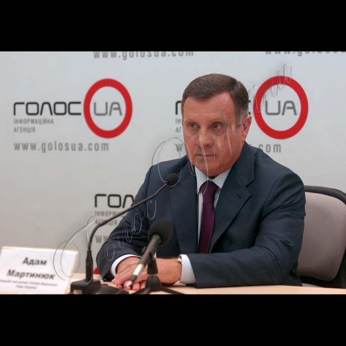 Пресс-конференция первого заместителя Председателя Верховной Рады Украины, члена Президиума ЦК Компартии Украины А. Мартынюка на тему: