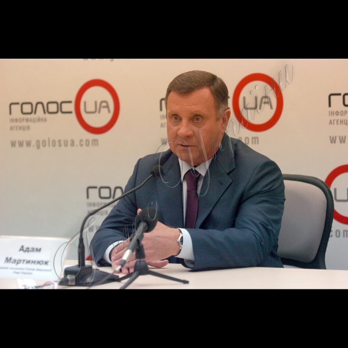 Пресс-конференция первого заместителя Председателя Верховной Рады Украины, члена Президиума ЦК Компартии Украины А. Мартынюка на тему: