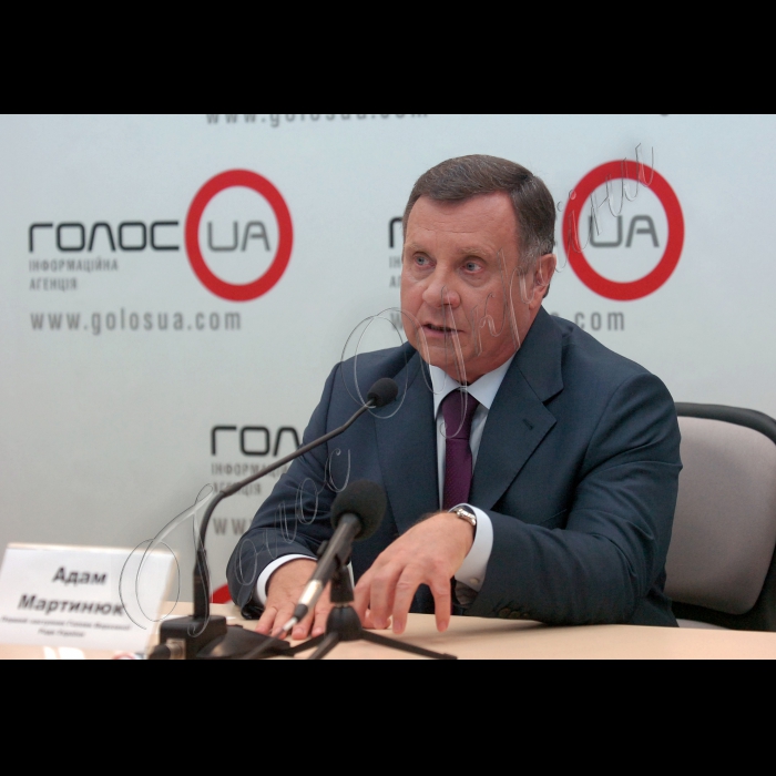 Пресс-конференция первого заместителя Председателя Верховной Рады Украины, члена Президиума ЦК Компартии Украины А. Мартынюка на тему: