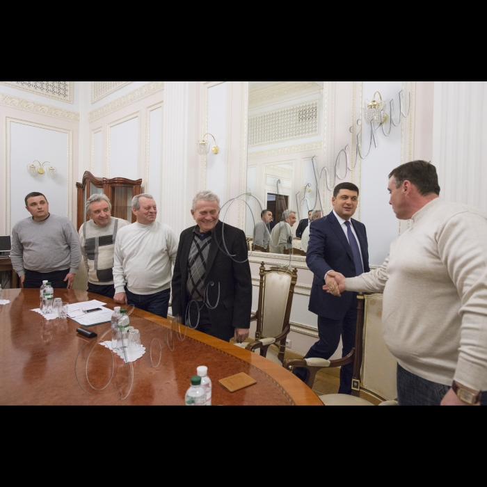 Зустріч Голови ВР України Володимира Гройсмана з представниками Профспілок працівників вугільної галузі.