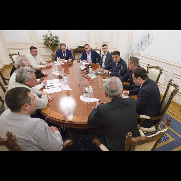 Зустріч Голови ВР України Володимира Гройсмана з представниками Профспілок працівників вугільної галузі.