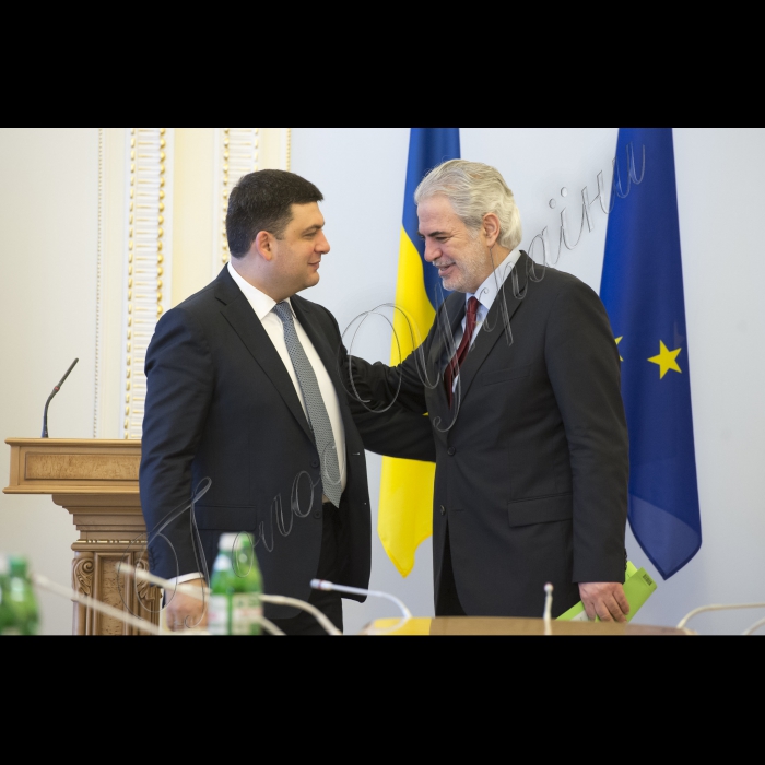 Зустріч Голови ВР України Володимира Гройсмана з Комісаром Європейського Союзу з питань гуманітарної допомоги та управління кризами Христосом Стиліанідесом.