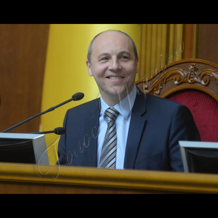 Пленарне засідання Верховної Ради України. 
Голова Верховної Ради України Андрій Парубій