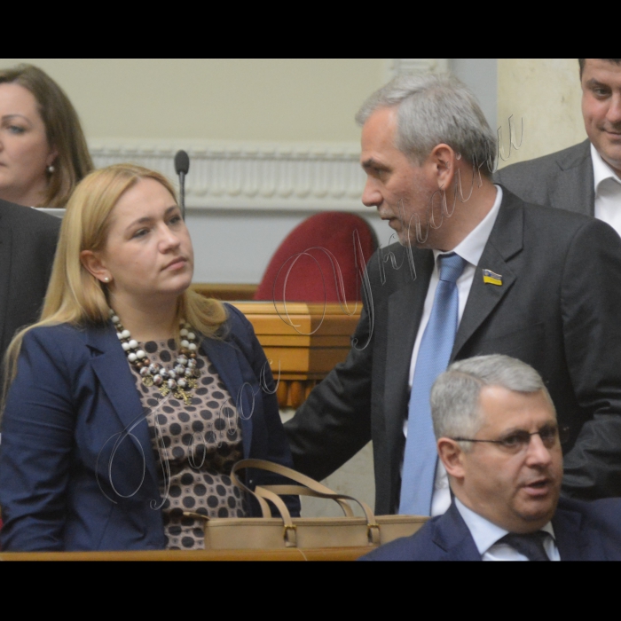 Вечірнє пленарне засідання Верховної Ради України.
Оксана Юринець, Олег Мусій БП