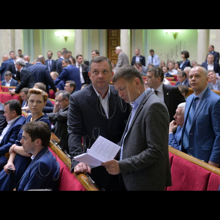 Пленарне засідання Верховної Ради України.
Ярослав Дубневич, Роберт Горварт БПП