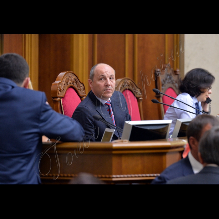 Пленарне засідання Верховної Ради України.
Голова Верховної Ради України Андрій Парубій