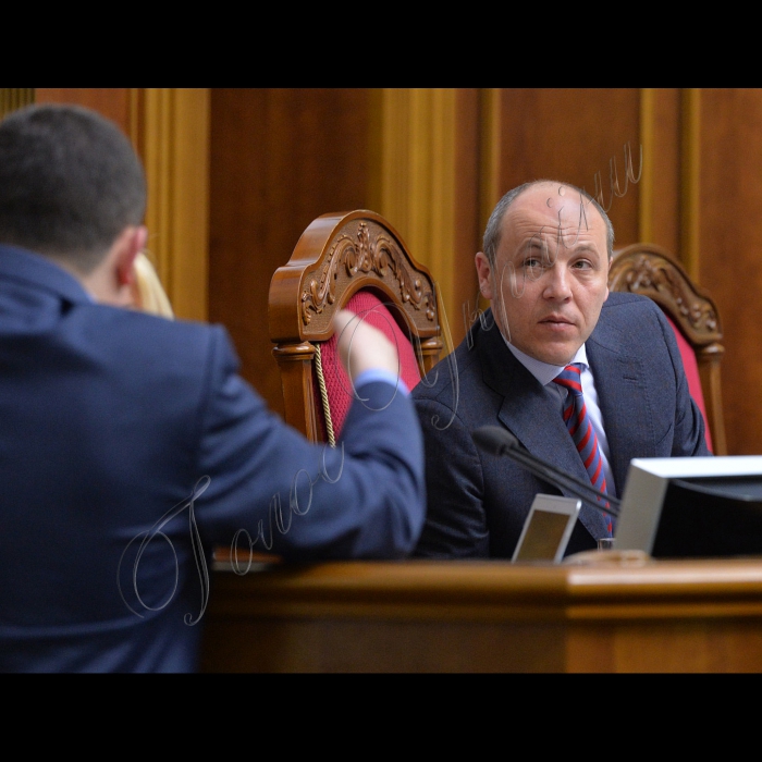 Пленарне засідання Верховної Ради України.
Голова Верховної Ради України Андрій Парубій