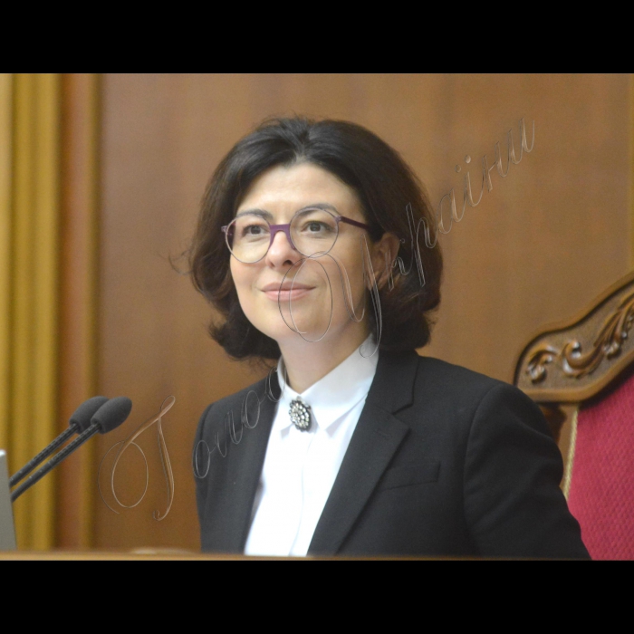 Парламентські слухання на тему: «Стан реалізації засад антикорупційної політики в Україні».
Заступник Голови Верховної Ради України Оксана Сироїд