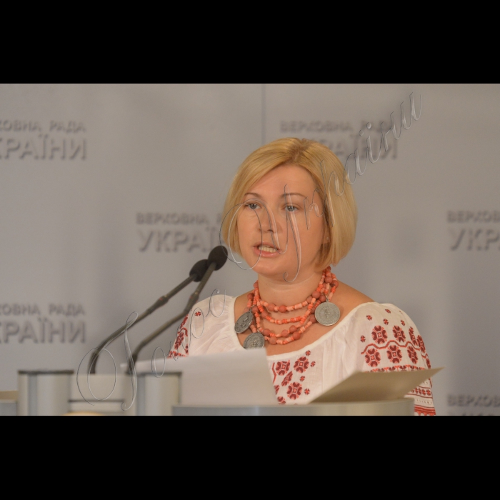 Пленарне засідання Верховної Ради України.
День вишиванки.
Перший заступник Голови Верховної Ради України Ірина Геращенко