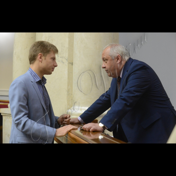 Пленарне засідання Верховної Ради.
Олексій Гончаренко,  Ігор Гринів (БП)