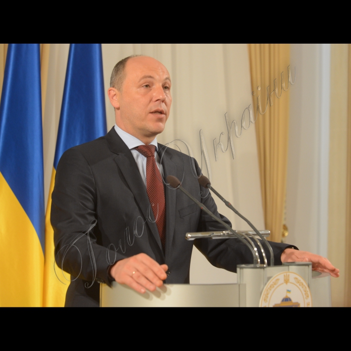 8 липня 2016 брифінг Голови ВР України Андрія Парубія.