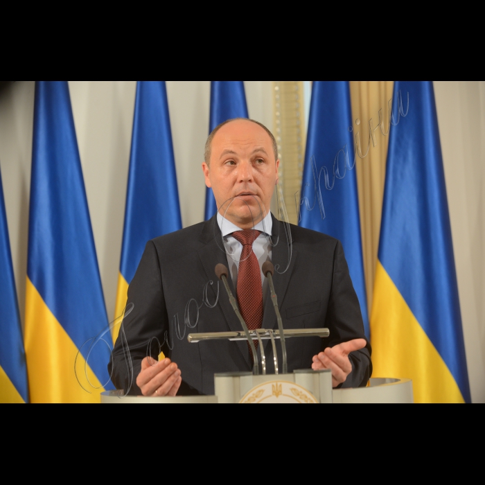 8 липня 2016 брифінг Голови ВР України Андрія Парубія.