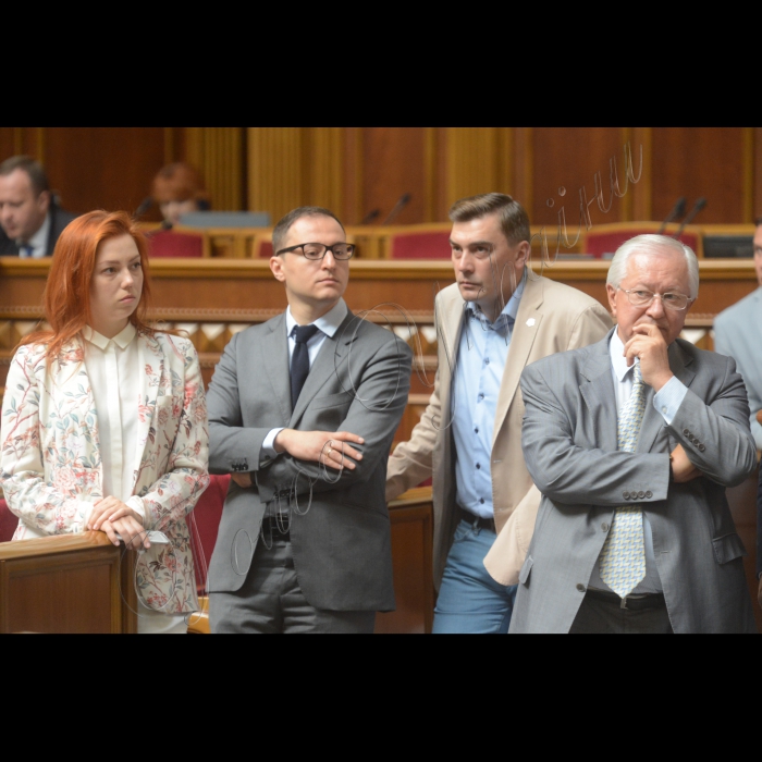 12 липня 2016 пленарне засідання Верховної Ради України. Олена Шкрум, Олексій Рябчин Батьківщина, Дмитро Добродомов позафракційний, Борис Тарасюк Батьківщина.