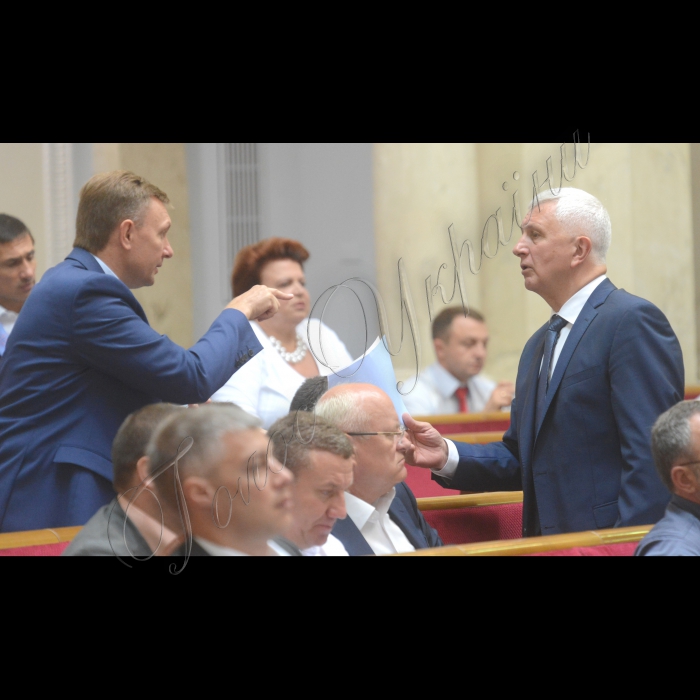 13 липня 2016 пленарне засідання Верховної Ради України. Олександр Горбунов НФ, Анатолій Матвієнко (БПП).
