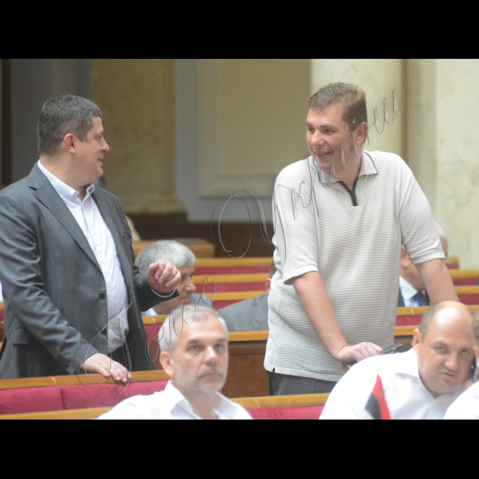13 липня 2016 пленарне засідання Верховної Ради України. Максим Бурбак (НФ), Олександр Третьяков (БПП).
