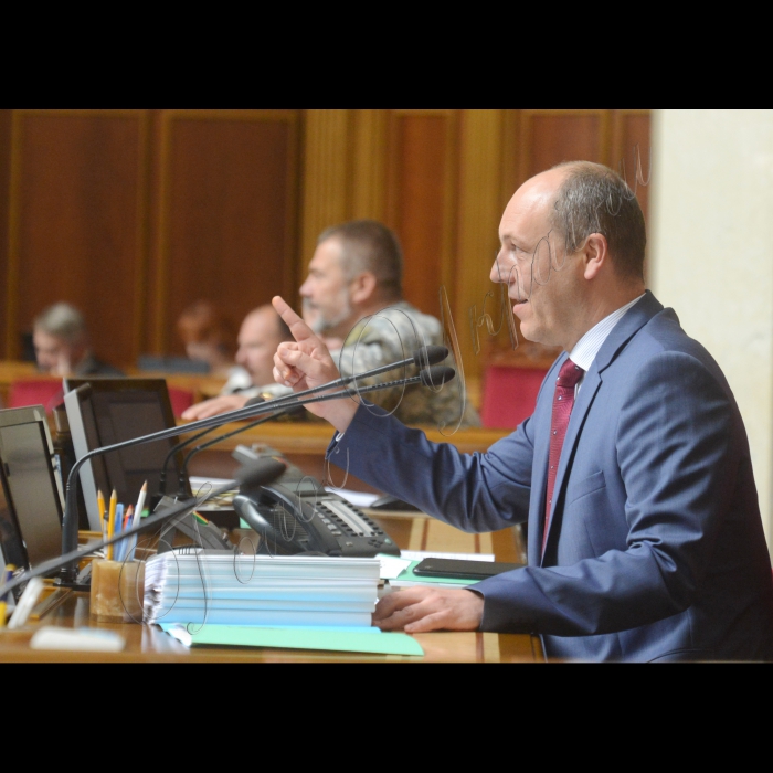 14 липня 2016 пленарне засідання Верховної Ради України. Голова Верховної Ради України Андрій Парубій.