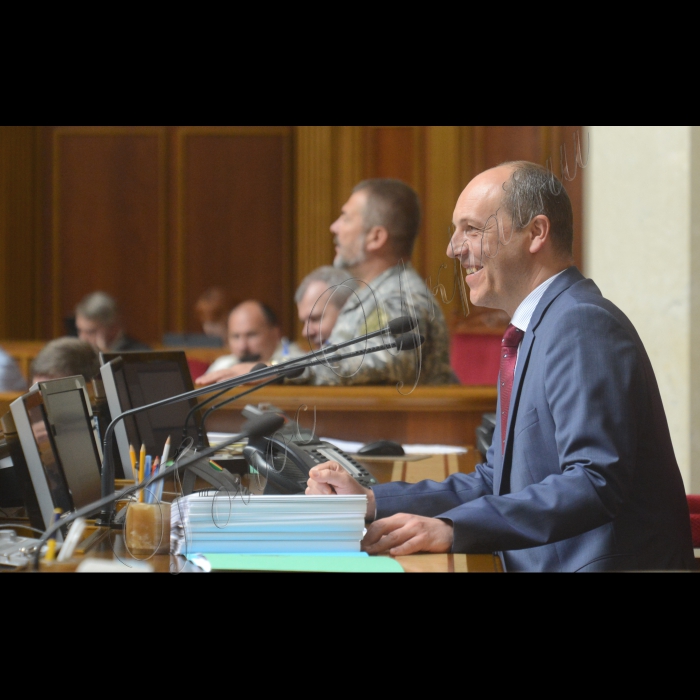 14 липня 2016 пленарне засідання Верховної Ради України. Голова Верховної Ради України Андрій Парубій.