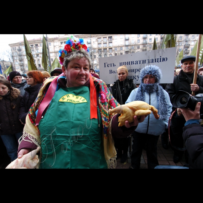 26 лютого 2010 пікети біля КМДА проти незаконного рішення Київміськради про приватизацію столичних ринків «Володимирський» і Житній, а також на підтримку підприємців і робітників цих ринків.
Під час заходу відбувся символічний ярмарок, в рамках якого робітники ринків торгуватимуть продуктами і товарами.
