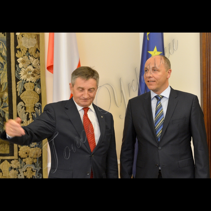 30 серпня 2016 візит Голови Верховної Ради України Андрія Парубія для участі у конференції голів парламентів Центрально-Східної та Південної Європи у Варшаві. 
Зустріч Голови Верховної Ради України Андрія Парубія з Маршалком 
Сейму Республіки Польща Мареком Кухцінським у рамках візиту на конференцію голів парламентів Центрально-Східної та Південної Європи у Варшаві.