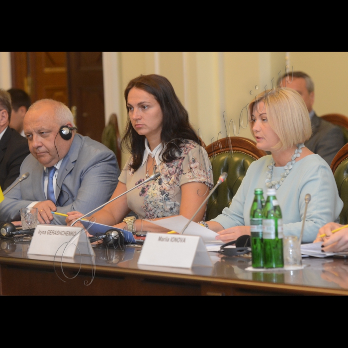 Зустріч першого заступника голови Верховної Ради України Ірини Геращенко з Федеральним міністром закордонних справ ФРН Ф.-В. Штайнмаєром та міністром закордонних справ та міжнародного розвитку Французької Республіки Ж.-М. Еро.