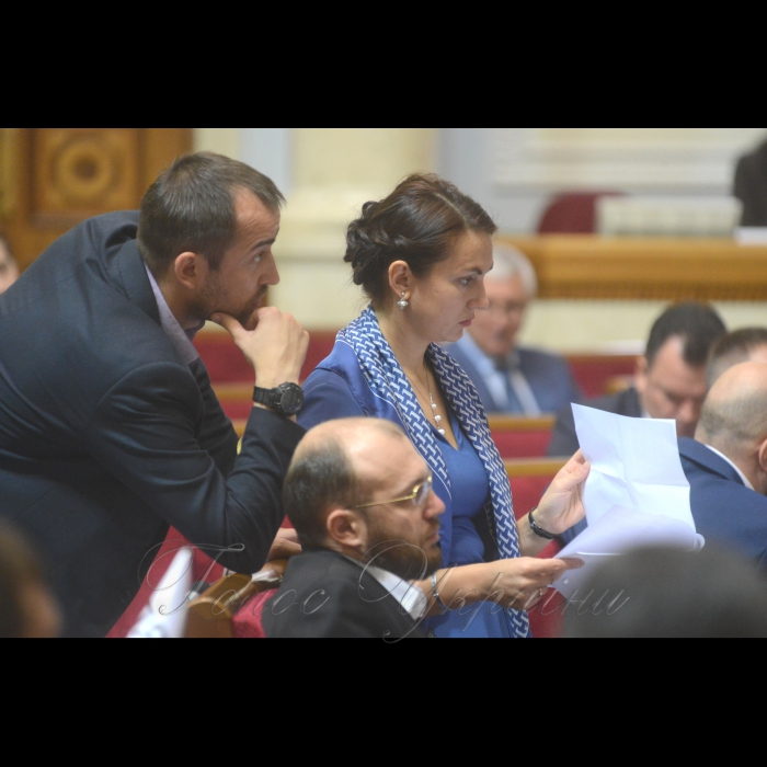 5 жовтня 2016 засідання Верховної Ради.
Павло Кишкар, Ганна Гопко позафр.