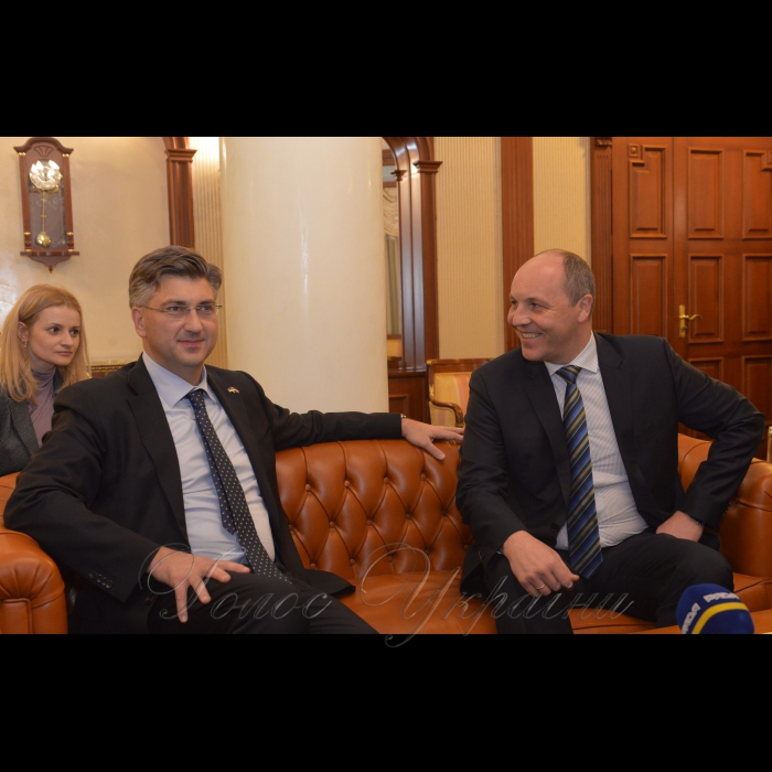21 листопада 2016 зустріч Голови Верховної Ради України Андрія Парубія з Прем’єр-міністром Хорватії Андрієм Плєнковичем.