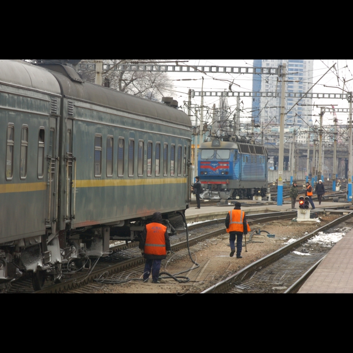 3 березня 2009 Київ, огляд підготовки інфраструктури Північного залізничного кола до запуску міської електрички.