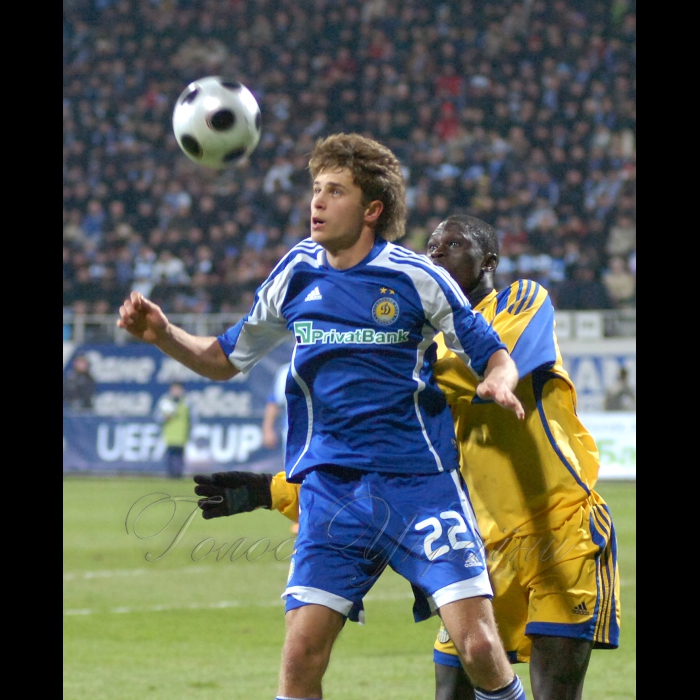 12 березня 2009 Київ, 12 березня 2009. На стадіоні «Динамо» імені Валерія Лобановського у матчі 1/8 фіналу Кубка УЄФА між київським «Динамо» та харківським «Металістом» рахунок 1:0. На 54-й хвилині матчу динамівець Вукоєвич забив гол у ворота гостей.