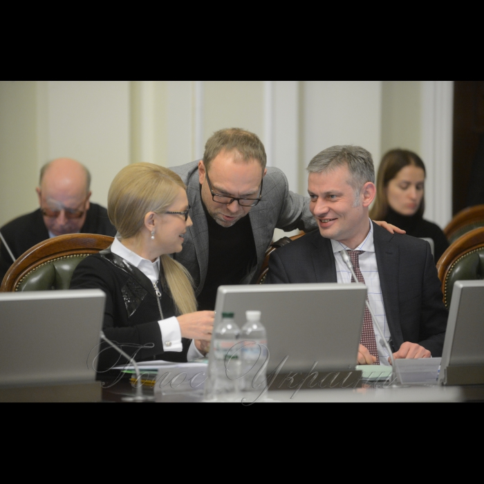 6 лютого 2017 погоджувальна рада керівників депутатських фракцій і груп у ВР.
Сергій Власенко, Юлія Тимошенко - Батьківщина, Руслан Сидорович - САМ.
