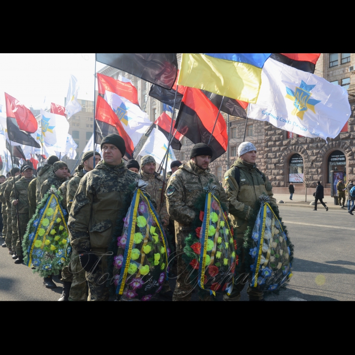 20 лютого 2017 марш патріотів на Майдані Незалежності. Організатор: громадсько-політичний рух 