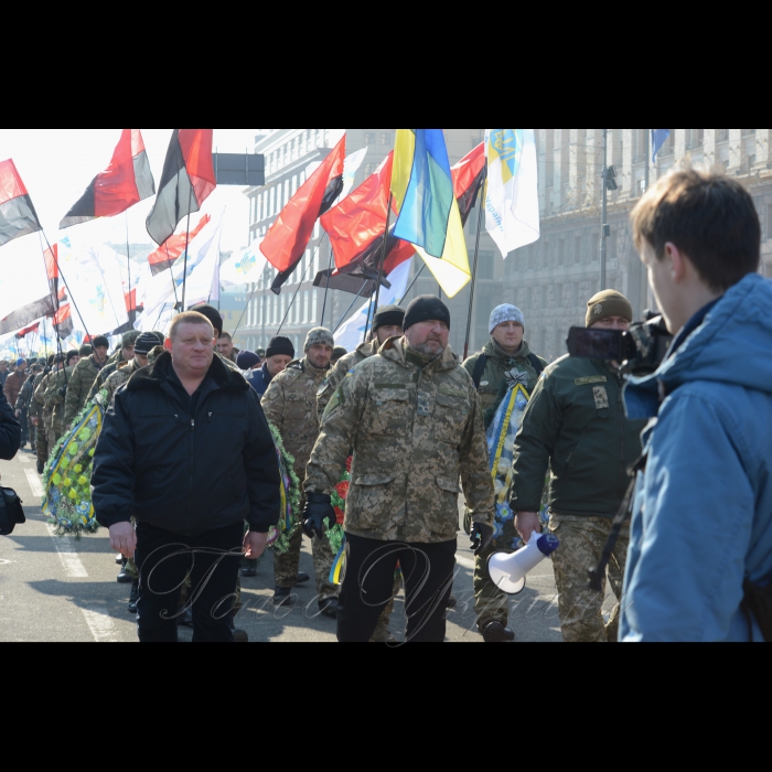 20 лютого 2017 марш патріотів на Майдані Незалежності. Організатор: громадсько-політичний рух 