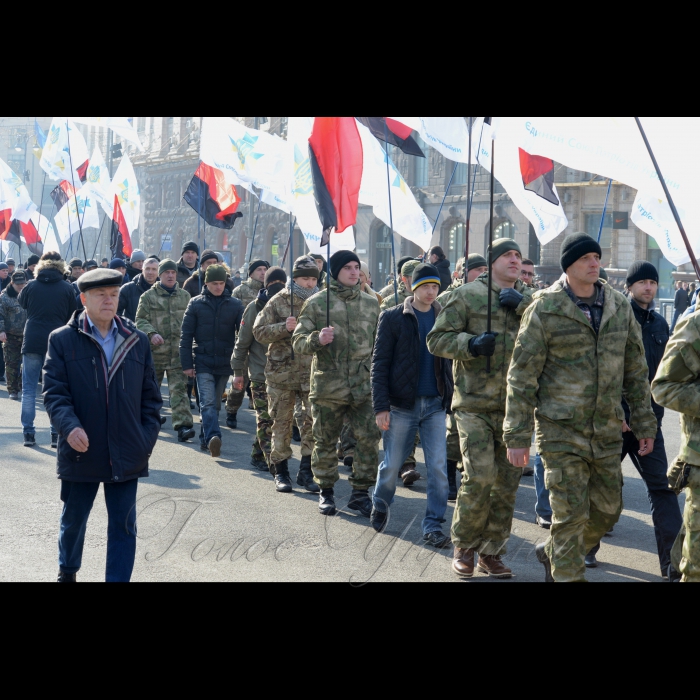 20 лютого 2017 марш патріотів на Майдані Незалежності. Організатор: громадсько-політичний рух 