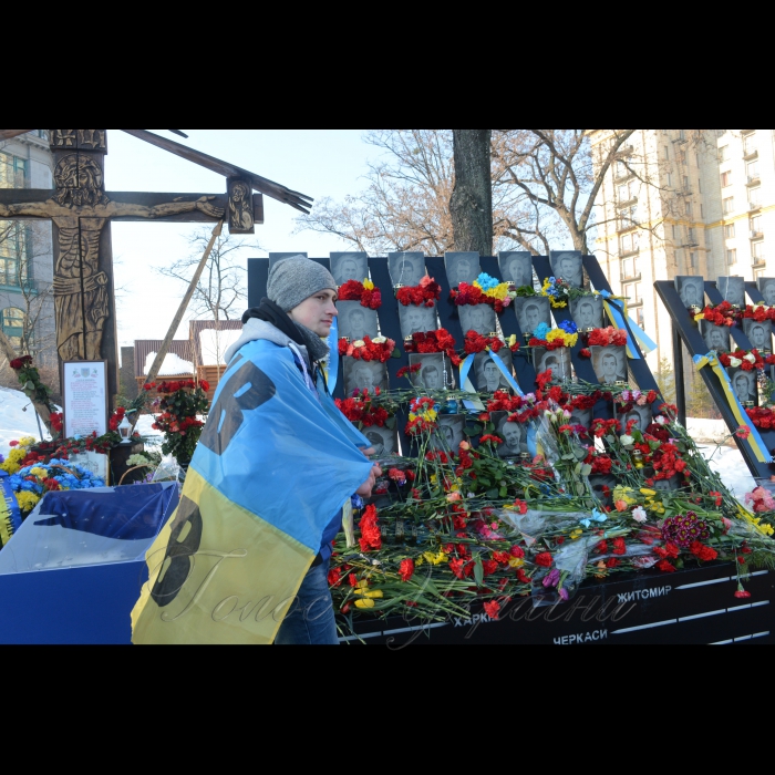 20 лютого 2017 Київ, панахида за Героями Небесної Сотні та борцями за незалежність України.