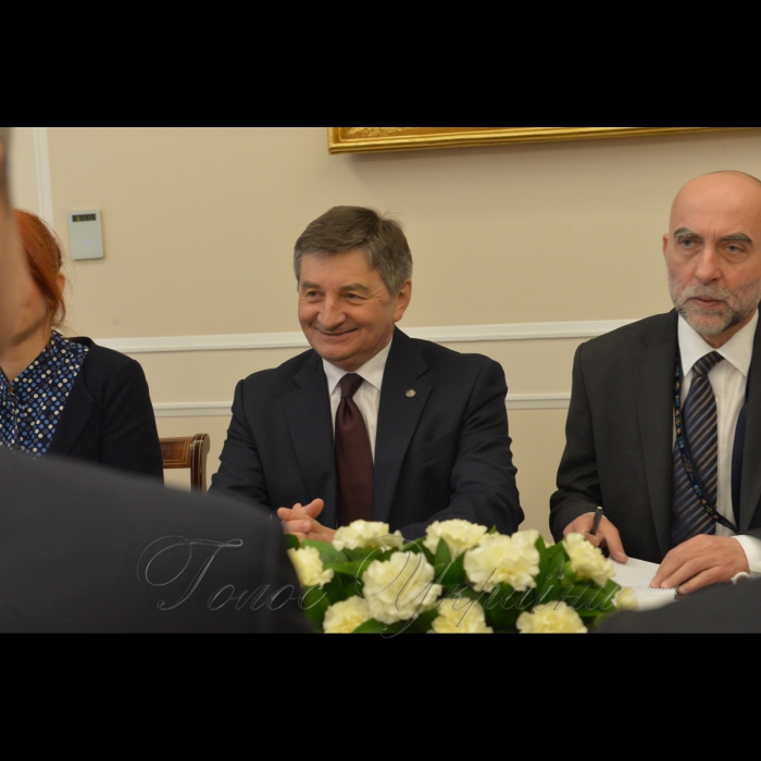 28 березня 2017 зустріч Голови Верховної Ради України А. Парубія з Маршалком Сейму Республіки Польща Марек Кухчінським (кабінет Маршалка).