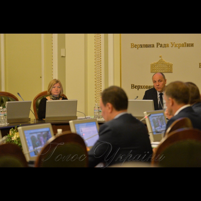 3 квітня 2017 погоджувальна рада ВР.
Ірина Геращенко, Андрій Парубій.