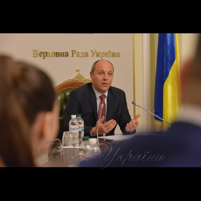 24 травня 2017 Голова Верховної Ради України А.Парубій вручив дипломи лауреатів Премії Верховної Ради України за внесок молоді у розвиток парламентаризму та місцевого самоврядування, Премії Верховної Ради України педагогічним працівникам загальноосвітніх, професійно-технічних, дошкільних та позашкільних навчальних закладів за успіхи у здійсненні навчання та виховання та Премії Верховної Ради України найталановитішим молодим ученим у галузі фундаментальних і прикладних досліджень та науково-технічних розробок за 2015 рік.
