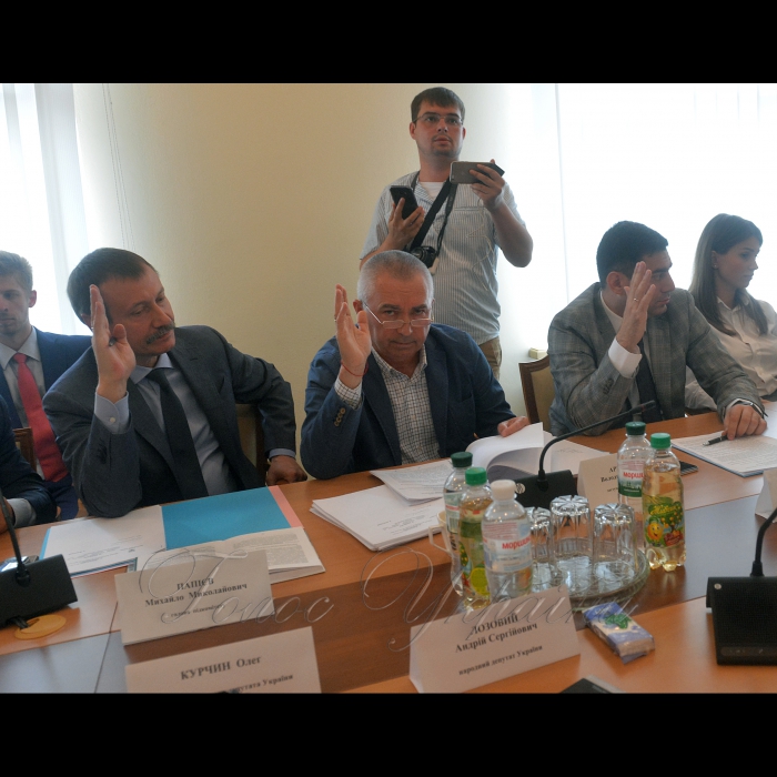 5 липня 2017 засідання Комітету з питань регламенту та організації роботи Верховної Ради України.
Про подання, підтримане та внесене до Верховної Ради України Генеральним прокурором України Луценком Ю.В. 21 червня 2017 року, «Про надання згоди на притягнення до кримінальної відповідальності народного депутата України Лозового Андрія Сергійовича».
Член комітету Михайло Папієв, заступник голови Володимир Арешонков, секретар комітету Дмитро Лубінець.