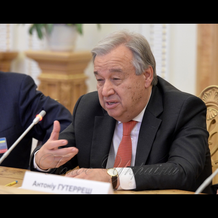 10 липня 2017 зустріч Голови Верховної Ради України Андрія Парубія з Генеральним секретарем ООН Антоніу Гутеррешем.
У зустрічі з Генеральним секретарем ООН  взяли участь Перший заступник Голови Верховної Ради Ірина Геращенко, Голова Комітету у закордонних справах Ганна Гопко, Заступник Міністра закордонних справ Сергій Кислиця.