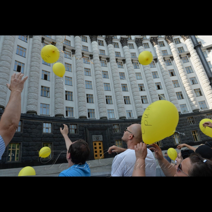 3 серпня 2017 мітинг проти незаконної забудови біля Кабміну. До Кабміну кияни прийшли з повітряними кульками, на яких написали незаконні забудови і запустили їх до Кабміну, оскільки чиновники ховаються від людей за парканами, то хай кульки долетять.
