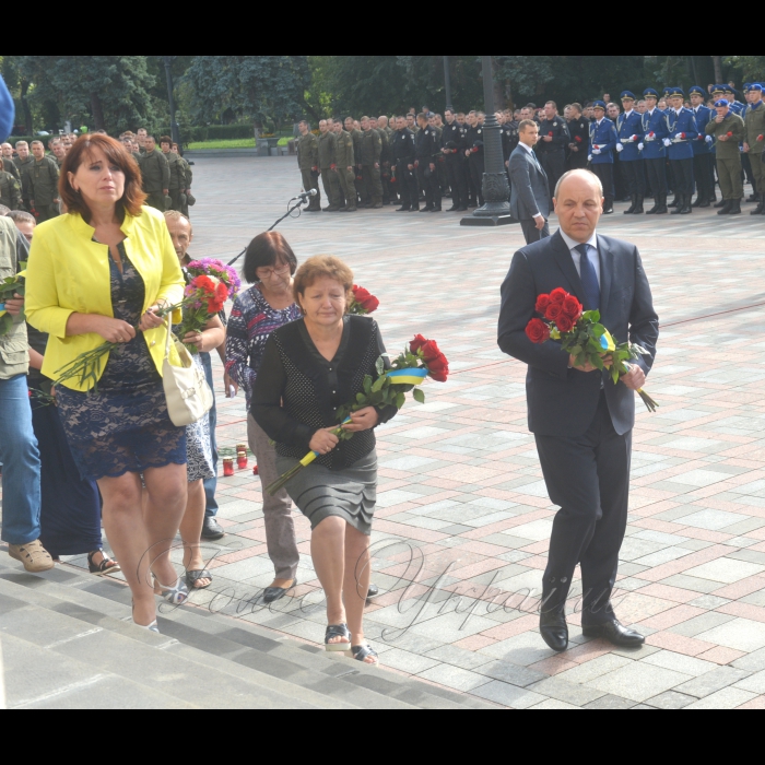 31 серпня 2017 заходи з нагоди увічнення пам’яті військовослужбовців Національної гвардії України, що віддали свої життя 31 серпня 2015 року під час несення служби, захищаючи Українську Державу, та відкриття пам’ятної дошки на честь загиблих.
Голова ВР Андрій Парубій.