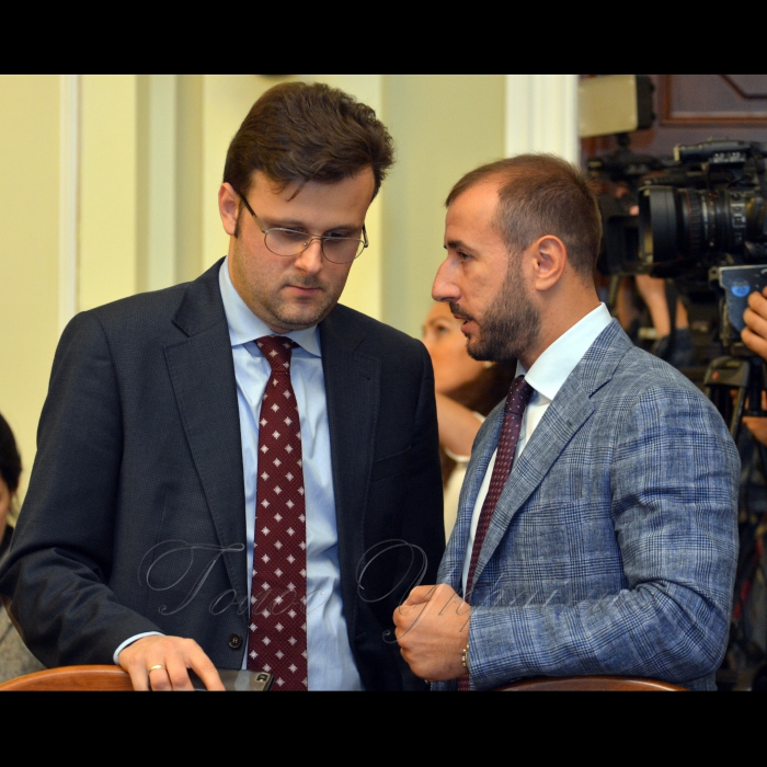 4 вересня 2017 засідання погоджувальної ради.
Віктор Галасюк, Сергій Рибалка (РП).