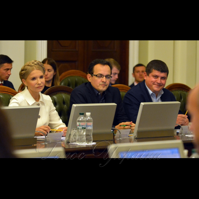 4 вересня 2017 засідання погоджувальної ради.
Юлія Тимошенко (Б), Олег Березюк (Сам.), Максим Бурбак (НФ).