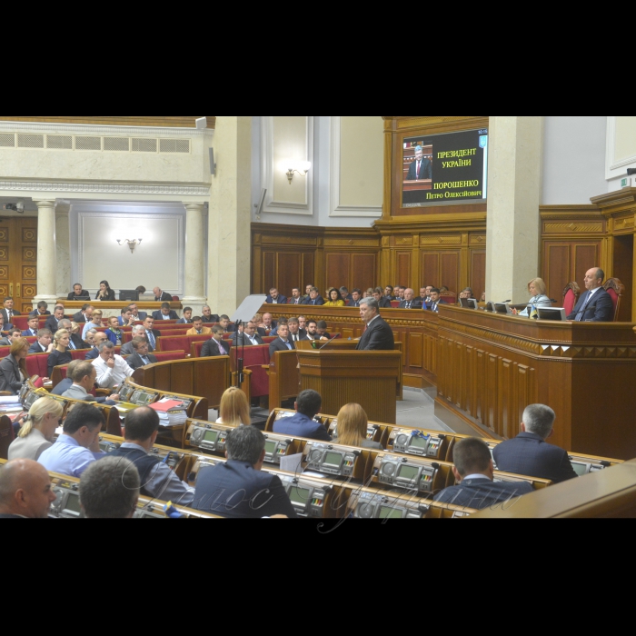 7 вересня 2017 Петро Порошенко виступив у Верховній Раді України зі щорічним посланням. 