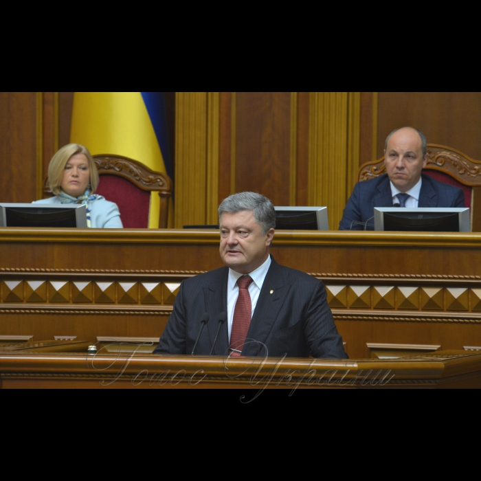7 вересня 2017 Петро Порошенко виступив у Верховній Раді України зі щорічним посланням. 