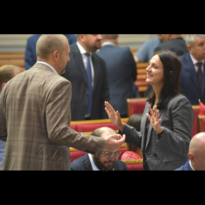 22 вересня 2017 засідання ВР.
Андрій Тетерук НФ, Ганна Гопко позафр.