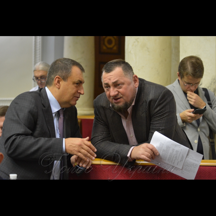 5 жовтня 2017 засідання ВР. Володимир Мельниченко БПП, Олександр Герега БПП.