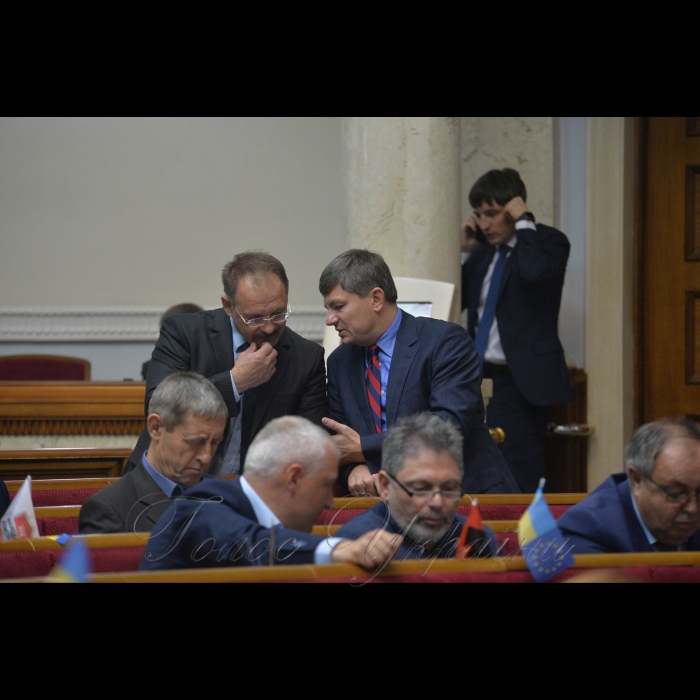 Пленарне засідання Верховної Ради України. Олег Барна, Артур Герасимов-обоє БПП
