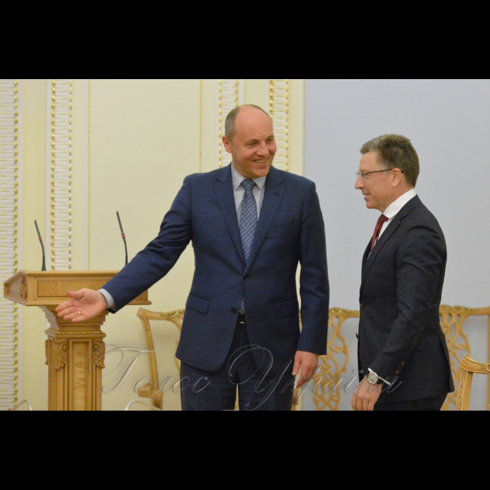 Зустріч Голови Верховної Ради України Андрія Парубія зі спеціальним представником Державного департаменту США з питань України Куртом Волкером