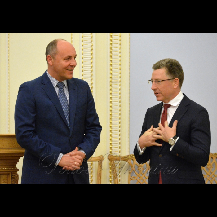 Зустріч Голови Верховної Ради України Андрія Парубія зі спеціальним представником Державного департаменту США з питань України Куртом Волкером